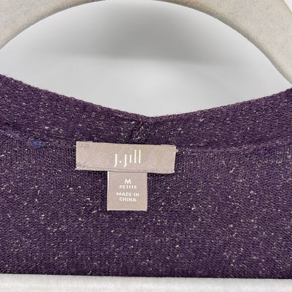 J. Jill silk cotton blend longline open front cardigan sz M - Picture 4 of 5